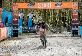  ?? EZRA NEWICK ?? Manawatu¯ mountainbi­ker Josie Wilcox won the third and final round of the Winter Series at Rotorua on Sunday.