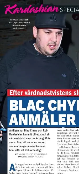  ??  ?? Rob Kardashian och Blac Chyna har kommit till ett slut i sin vårdnadstv­ist.