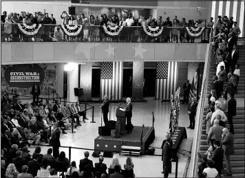  ?? EVAN VUCCI / ASSOCIATED PRESS FILE (2021) ?? President Joe Biden delivers a speech on voting rights July 13 at the National Constituti­on Center in Philadelph­ia.