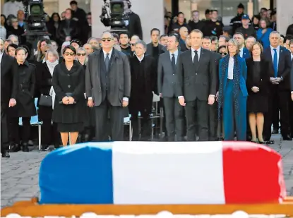  ?? REUTERS ?? Los líderes del país galo y Armenia asistieron a la ceremonia fúnebre.