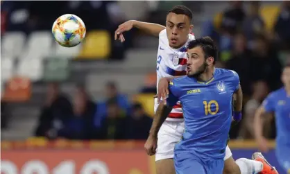  ??  ?? Sergiño Dest played for the US in the Under-17 and Under-20 World Cups. Photograph: Sergei Grits/AP