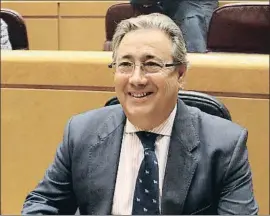  ?? TÀNIA TÀPIA / ACN ?? El ministro del Interior, Juan Ignacio Zoido, en el Senado