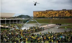  ?? Photograph: Reuters ?? Supporters of Jair Bolsonaro demonstrat­e against President Luiz Inácio Lula da Silva in Brasília on 8 January.