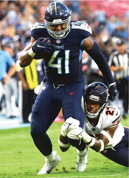  ?? AP ?? Bears cornerback Thomas Graham hasn’t played in a game that counted since 2019 at Oregon. He opted out of last season.