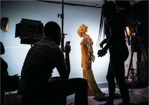  ??  ?? Seyi Shay during the filming of a music video in Ikeja
