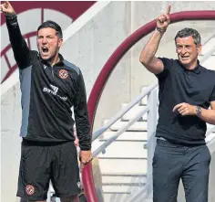  ?? ?? Making some strong points from the United dugout but Jack Ross saw some lax defending punished.