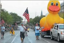  ?? MEDIANEWS GROUP FILE PHOTO ?? The Pottstown Rotary Club has canceled this year’s Fourth of July parade but will still holds its annual duck race in Memorial Park to coincide with the GoFourth! Festival, which has been moved to September.