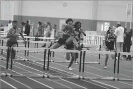  ?? SUBMITTED PHOTO ?? Lackey High School senior Sydney Williams, pictured here competing in the 55-meter hurdles during the indoor season, will look to defend her 2A state title in the 100 hurdles, 300 hurdles and 200-meter dash during the upcoming spring outdoor track and...