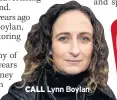  ??  ?? CALL Lynn Boylan
