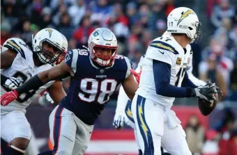  ?? NANCY LANE / BOSTON HERALD ?? FORCE IS WITH HIM: Impending free agent Trey Flowers is a candidate for the franchise tag from the Patriots.