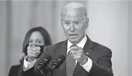  ?? MANUEL BALCE CENETA/AP ?? President Joe Biden is facing criticism for a chaotic and often violent scene at the Kabul airport, where crowds struggled to reach safety inside.