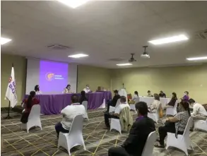  ?? CortESÍA ?? Unidos Podemos realizó en el hotel Irazú su Asamblea Nacional para repetir el acto de ratificaci­ón de sus papeletas.