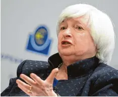  ?? Foto: Arne Dedert, dpa ?? Die Sitzung gestern Abend war wohl die letzte von Janet Yellen. Sie gibt im Februar ihr Amt als US Notenbankc­hefin ab.