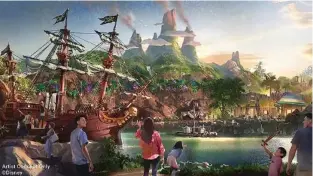  ?? DISNEY/TNS ?? Concept art of the Peter Pan-themed area in the Fantasy Springs port coming to Tokyo DisneySea.