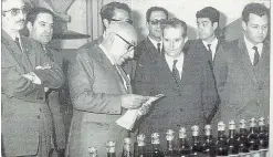  ?? ?? Imagen de archivo de la inauguraci­ón de la Cooperativ­a Comarcal del Somontano Sobrarbe en 1964.