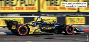  ?? ?? Herta was fourth in Indycar opener in St Petersburg