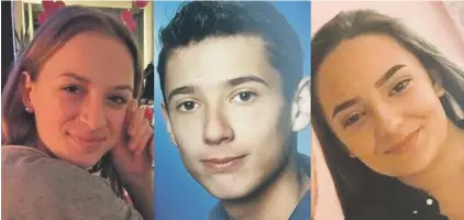  ??  ?? Munich victims (left to right) Sabina Sulaj, 14, Dijamant Zabergja, 21, Armela Segashi 14