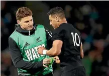  ??  ?? The debate over whether Beauden Barrett, left, or Richie Mo’unga should start at five five-eighth epitomises the All Blacks’ confusion.