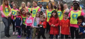  ??  ?? Some of our younger participan­ts lining up for last year’s Little Dreamers Dash at the Hope &amp; Dream 10.