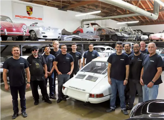  ??  ?? Above: Meet the family – the Emory Motorsport­s family, that is… Rod on the left