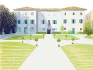 ??  ?? Nel volume Il Giardino di Villa Bortolazzi Fogazzaro a Mattarello di Trento disegnato dagli autori in «En plein air»