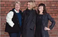  ??  ?? MANCHESTER: Sophie Walker (C), the leader of the Women’s Equality Party, poses for a photograph with the two joint founders of the party, Catherine Mayer (R) and Sandi Toksvig (L), before the opening day of her party’s first conference at Victoria...