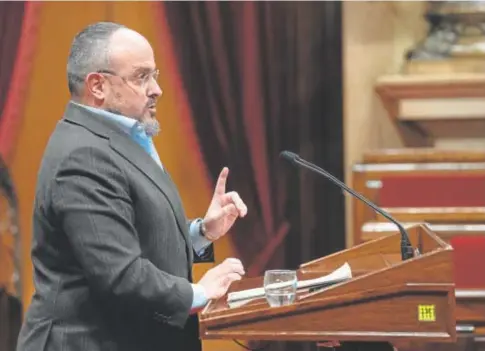  ?? // EP ?? Alejandro Fernández, líder del PP catalán, la semana pasada en el Parlamento autonómico