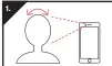  ??  ?? Setup Initially, a caregiver places the phone in front of the user and turns it on. After that, saying, “Open Sesame” activates the phone’s front camera to follow the person’s head movements.