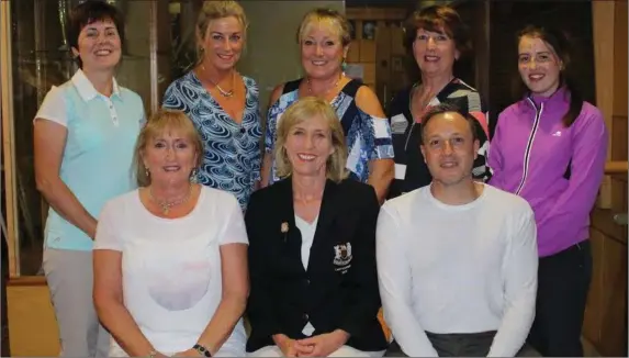  ??  ?? Dundalk Friday Team winners, back row, from left, Pauline Campbell, Ann King, Catherine Mullins, Fionnuala Dullaghan, Eve Rowland; Front row: Briege Renaghan, Lady Captain Maeve Ahern, Tony Kieran, sponsor.