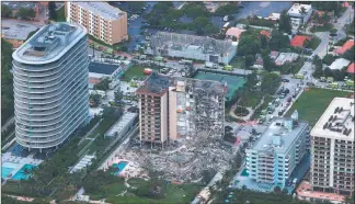  ?? CEDOC PERFIL ?? CASO. Derrumbe del edificio de Champlain Towers en Miami, Estados Unidos.