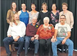  ??  ?? Len and Lidy Soule (front, centre) celebrated their 60th anniversar­y with their children.