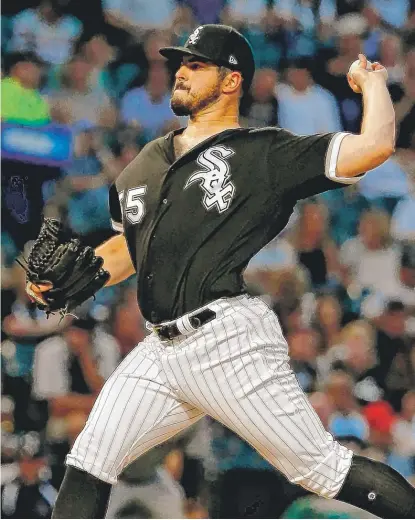  ?? JON DURR/GETTY IMAGES ?? Carlos Rodon, who has allowed six earned runs in his last six starts, pitched eight scoreless innings Friday.