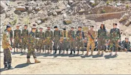  ?? AFP ?? Afghan resistance movement and anti-taliban forces during a military training in Panjshir.