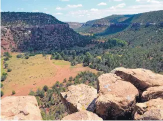  ?? JIM THOMPSON/JOURNAL ?? The Sabinoso Wilderness in San Miguel County became open to the general public on Friday afternoon. The Interior Department accepted 3,600 acres of private land that allows access.