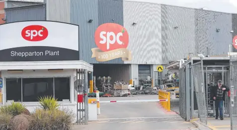  ??  ?? ON THE MARKET: The value of Shepparton-based SPC has been slashed to zero.