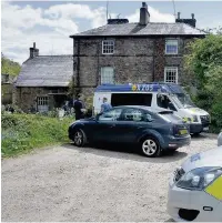  ??  ?? Police at the farm on Old Hall Lane