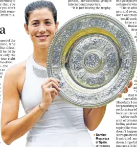  ?? GETTY IMAGES ?? Garbine Muguruza of Spain.