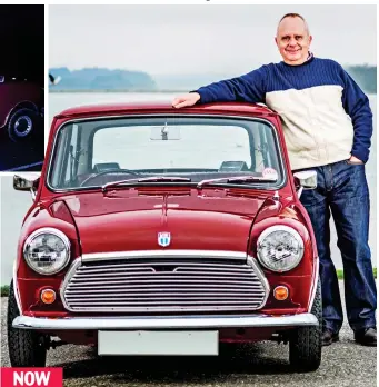  ??  ?? NOW Small wonder: Simon Crowfoot with his Mini 1000, which he has owned from new