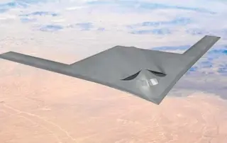  ?? // ABC ?? Recreación del nuevo bombardero estadounid­ense B-21 Raider