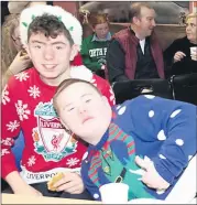  ?? West) (Photo: Ita ?? Darragh Walsh and Cathal Fehin, messing around during the Scoil Pól Hub celebratio­ns.