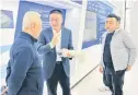  ?? ?? Suzhou Shangyuan Intelligen­t Technology Co., Ltd. CEO Wang Yang giving a detailed introducti­on of the company’s products to Frankie Liew.