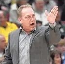  ?? DAVID BANKS/USA TODAY SPORTS ?? No. 2 seed: Michigan State and head coach Tom Izzo