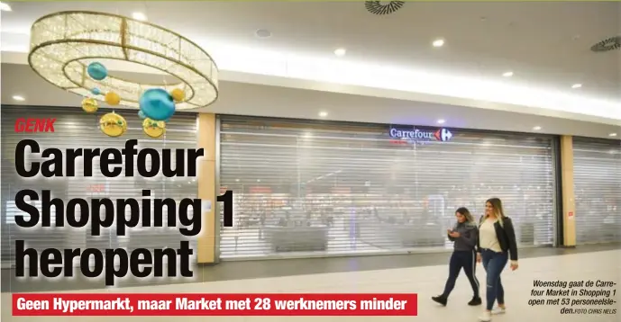  ?? CHRIS NELIS ?? Woensdag gaat de Carrefour Market in Shopping 1 open met 53 personeels­leden.FOTO