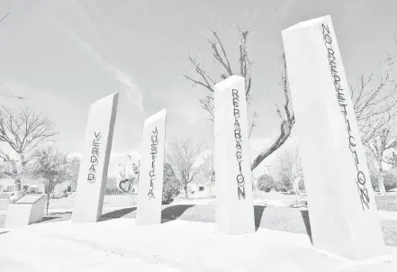  ?? /ANTONIO MELENDEZ ?? El 27
de junio de 2019. se construyó el segundo memorial a las víctimas de Allende