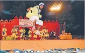  ?? HT PHOTO ?? A Sikh performing “gatka” at Fatehgarh Sahib.