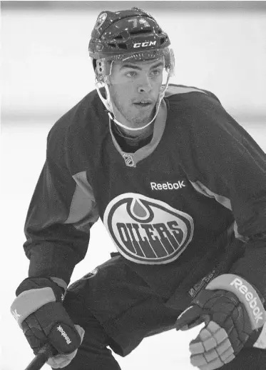  ?? LARRY WONG/ EDMONTON JOURNAL ?? Young defenceman Darnell Nurse skates Tuesday during a scrimmage at the Edmonton Oilers developmen­t camp at Millennium Place in Sherwood Park.