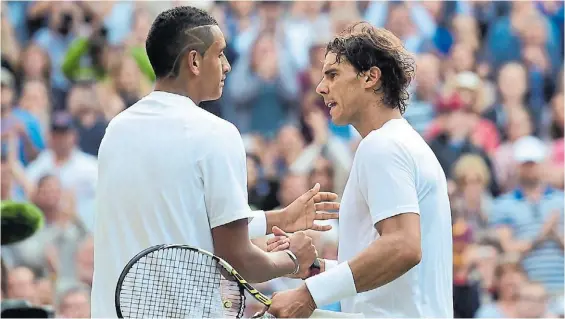  ?? AFP ?? 1° de julio de 2014. Aquella tarde londinense, un joven Nick Kyrgios dio el golpe al eliminar a Rafael Nadal en los octavos de final de Wimbledon.