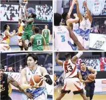  ?? PBA IMAGES ?? THE PBA PRESS CORPS will be having its virtual special Awards Night on March 7. Among the awardees (clockwise from top left) are CJ Perez (formerly of Terrafirma), RJ Jazul (Phoenix Super LPG), Aaron Black (Meralco), and Justin Chua (Phoenix).