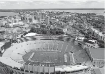  ?? [AP PHOTO/MORRY GASH] ?? Camp Randall Stadium, home of the Wisconsin Badgers, and the rest of Big Ten football stadiums will not allow fans, other than family members of coaches and players, to attend games this season.