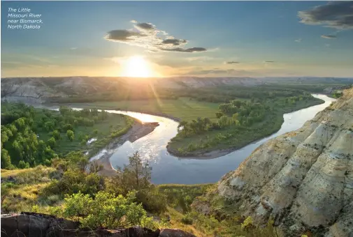  ??  ?? The Little Missouri River near Bismarck, North Dakota